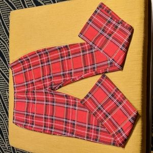 Urban outfitters plaid cropped stretch kick flare pants